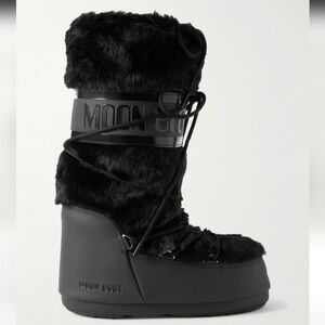 Moon Boot Faux Fur Icon Boots Moon Boots Fur Icon Boots Black